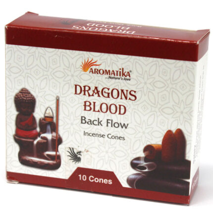 Aromatika DRAGON'S BLOOD natural backflow incense cones (liquid smoke)