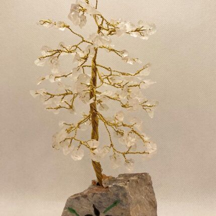 Bergkristall Glücksbaum/Lebensbaum Halbedelstein Edelsteinbaum mit 160 Steinen