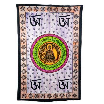 OM Mandala Muster Bettüberwurf