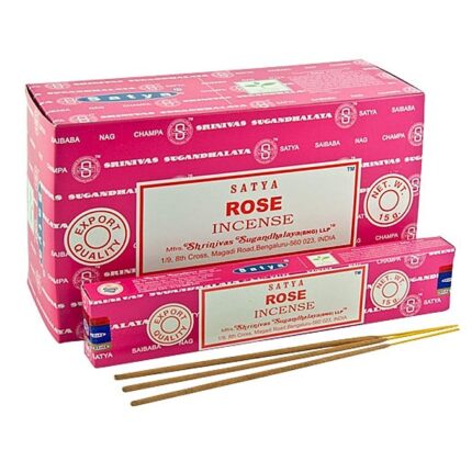 Satya Rose rosiges indisches Premium-Räucherstäbchen
