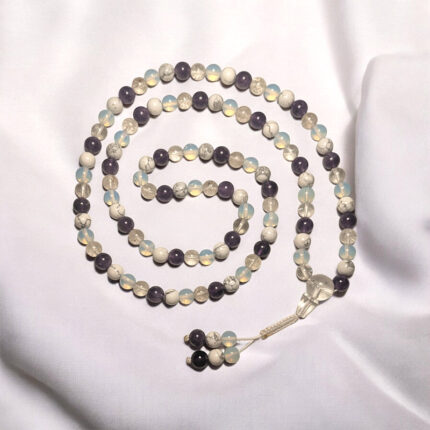 Crown chakra gemstone mala