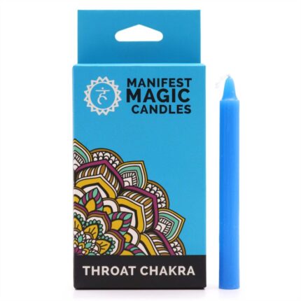 Manifestation Candles Throat Chakra (12 pieces)